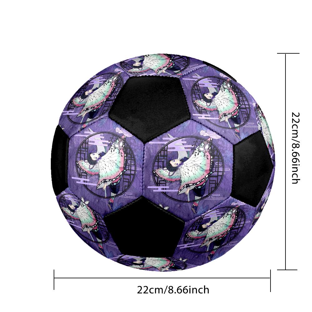 1pc Demon Slayer Kimetsu no Yaiba Football Soccer Ball Size 5 Indoor Soccer Ball Fashion Colorful Backyard Game -Great For Sports Fans Gift HE8