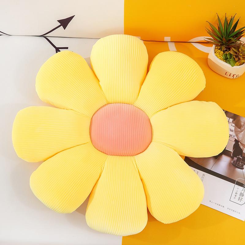 38-75CM Stuffed Eight Petal Flower Plush Pillow Small Daisy Sunflower Sofa Cushion Home Room Decor Girl Stuffed Plush Toys Gifts