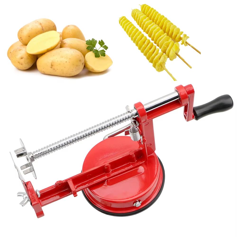 Twisted Potato Slicer Spiral Vegetable Slicer Manual French Fry Cutter for Potato Apple Carrot Multifuction Cooking Gadget
