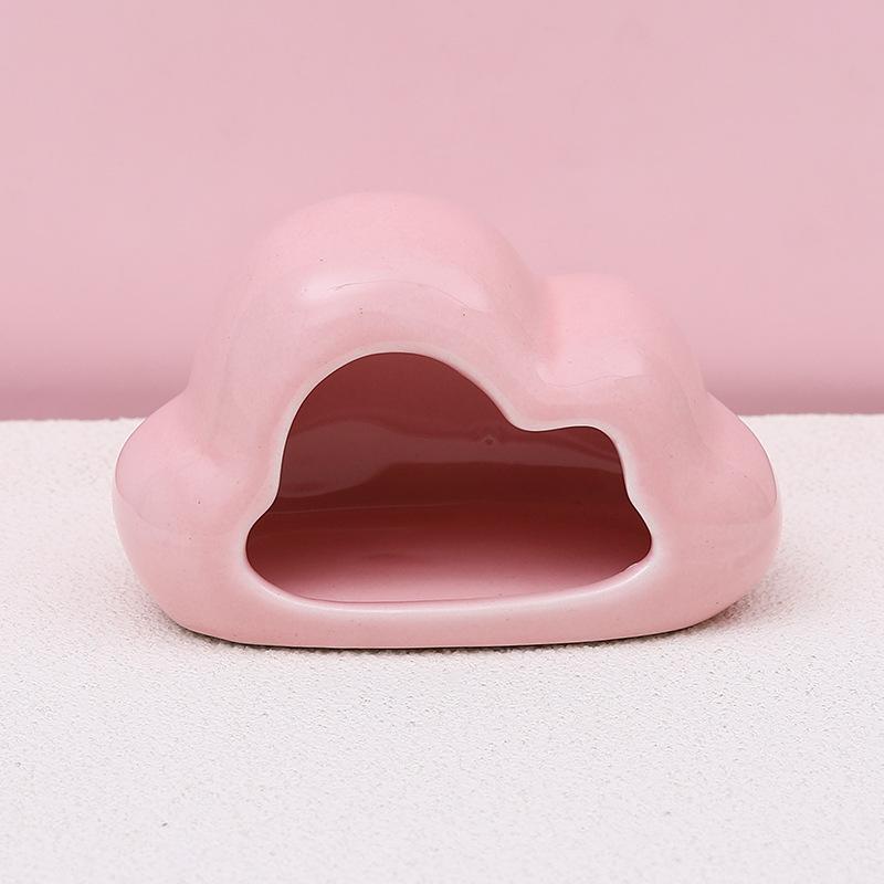 Керамическое гнездо для домашних животных Летняя прохлада Керамическое гнездо Охлаждающее летнее убежище для хомяков Креативное облако Ледяной домик для хомяков