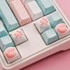 4Pcs Cute Pink Cat Paw Corgi Butt Keycap for Mechanical Keyboard PC Gamer Keyboard DIY PC Silicone Key Cap Cross Shaft Universal