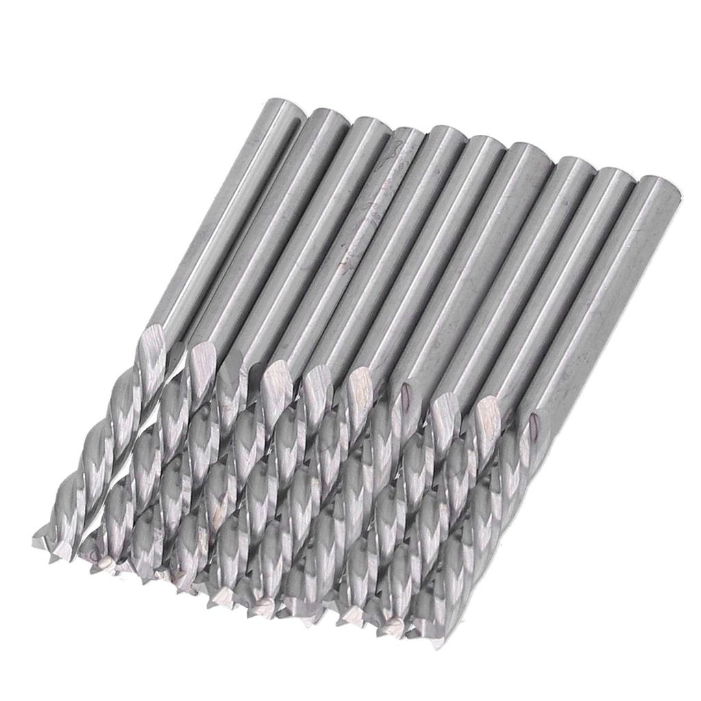 10Pcs 4 Flutes Milling Cutter No Burr Engrave Machine Knife 3.175x15mm for Acrylic MDF PVC