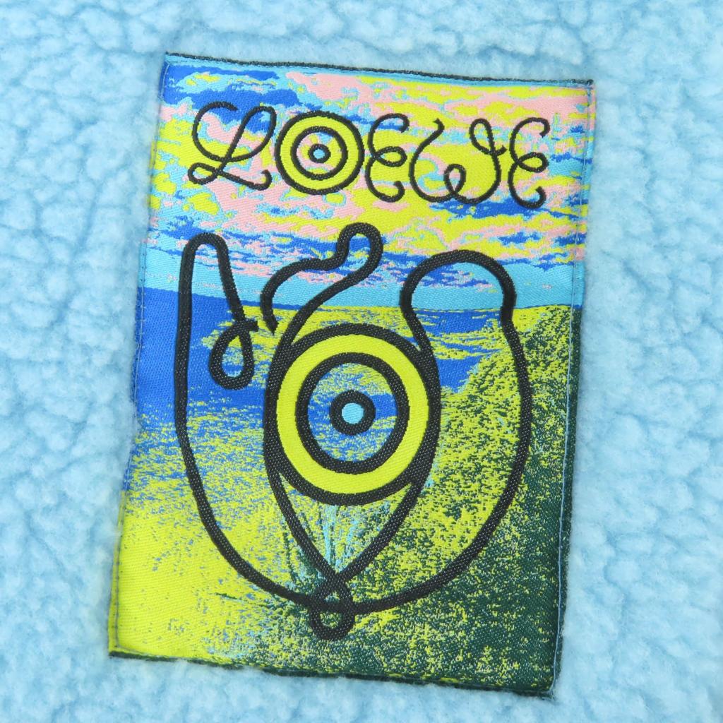 Отличный шарф LOEWE Airoeve Большой боа с логотипом разноцветный полиэстер Женский Б/У