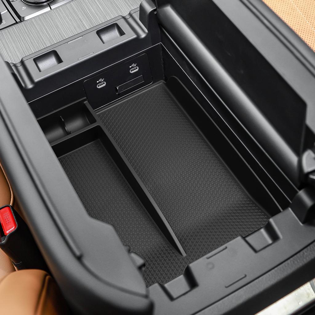 Для Mazda CX-90/CX-70 2024 2025 CX90 CX70 Бокс для хранения подлокотника Автомобильный лоток Органайзеры Аксессуары TPE Наведение порядка Черный