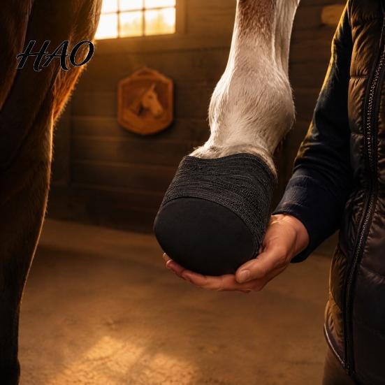 Подушечка для копыт 12 шт. Конный тейп с 3 рулонами ветеринарной повязки, Прочный липкий набор, Дышащая водонепроницаемая упаковка, Для лечения ламинита