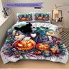 3pcs Nightmare Before Christmas Jack Bedding Set - Includes Quilt Cover and Pillowcases, Suitable for All Seasons, Machine Washable - Ideal Gift
