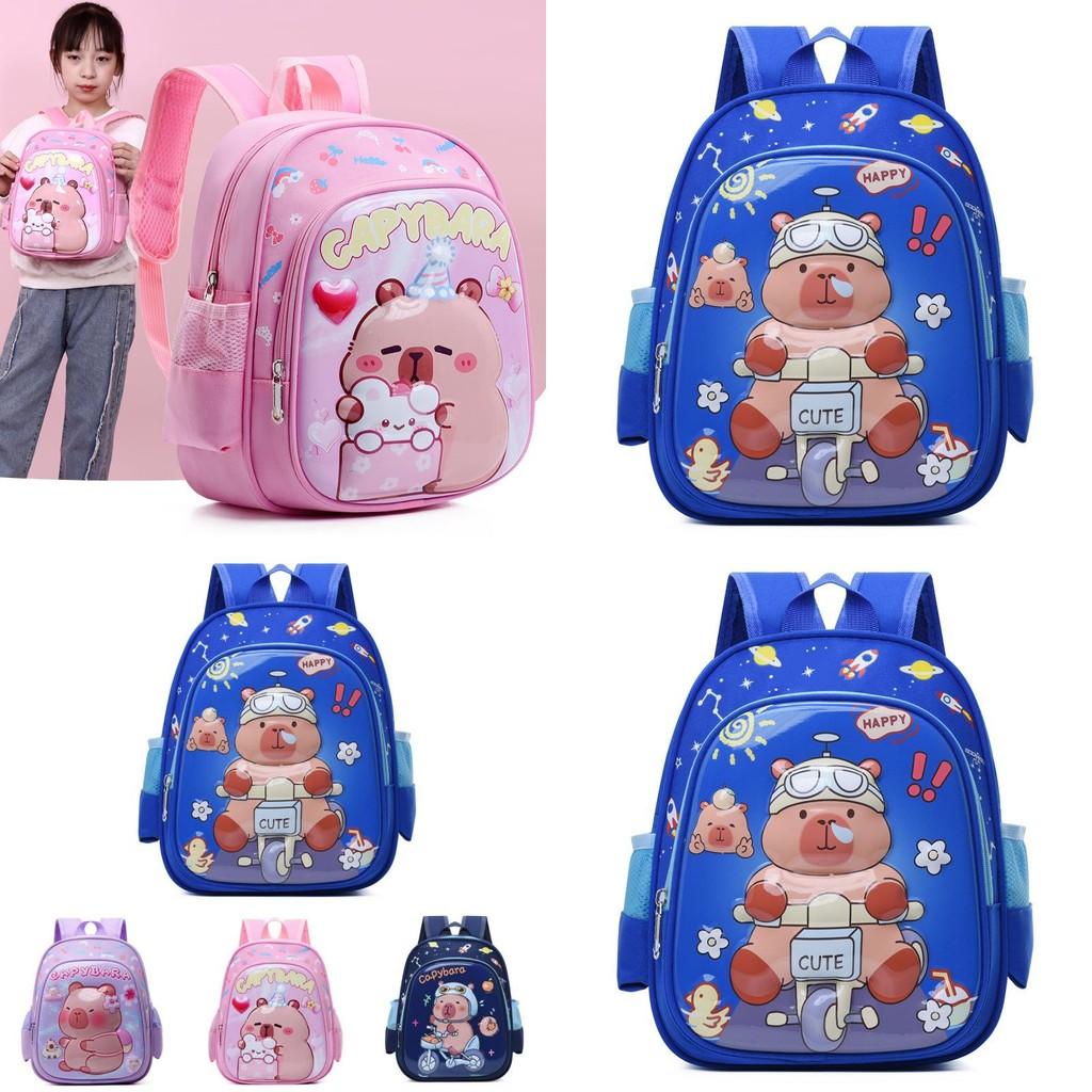 Stylish Capybara Backpack For Preschoolers With Light Weight Design And Colorful Nylon Fabric For Everyday Use