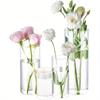 4pcs Glass Cylinder Vase for Centerpieces, Clear Glass Vase Table for Wedding Centerpieces, Hurricane Cylinder Flower Vase Set,4“+6”+8“+10”h