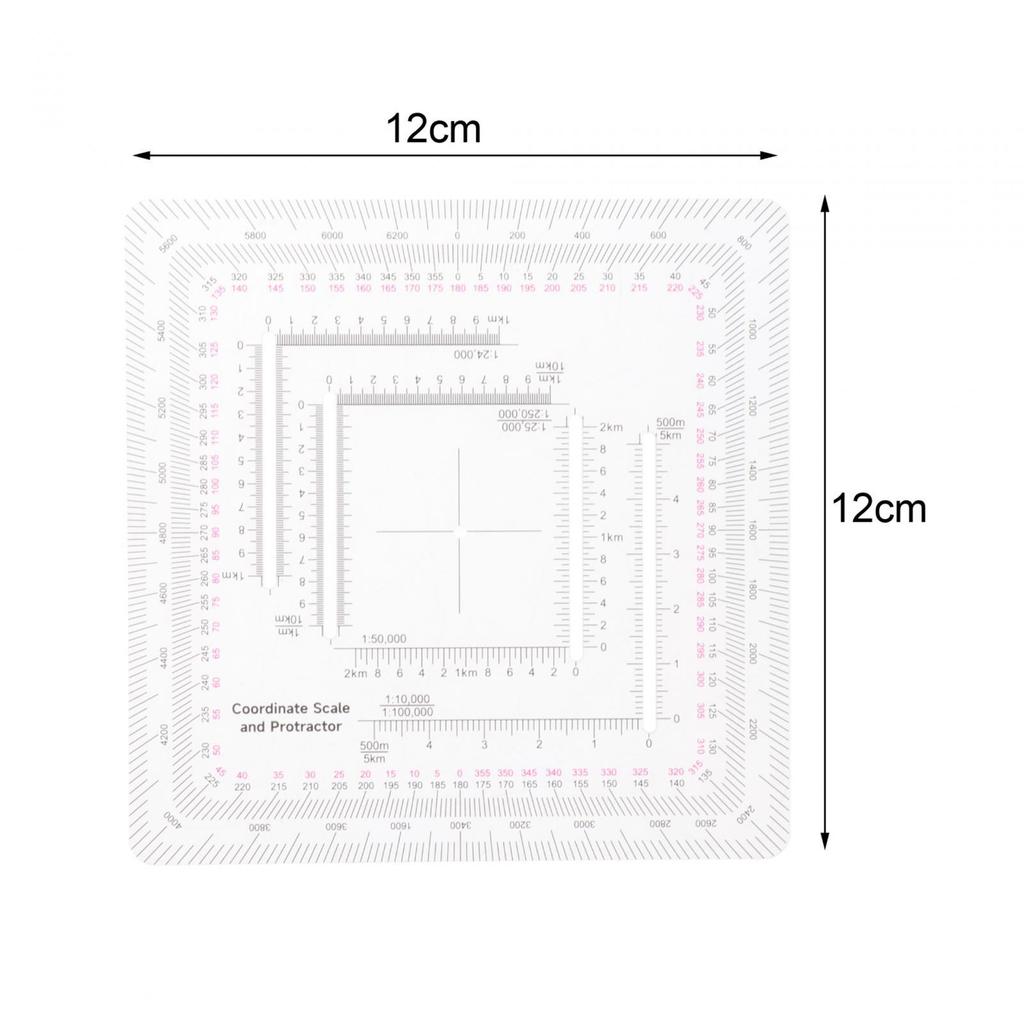 Land Navigation Protractor Map Reading for Camping Measuring