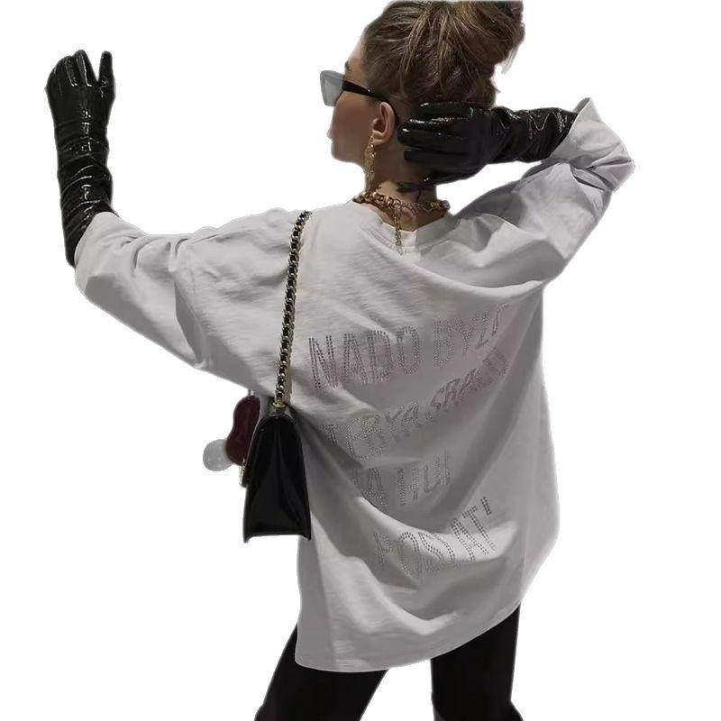 Футболка из чистого хлопка с коротким рукавом в европейском и американском стиле - Круглый вырез, Универсальная и Шикарная летняя одежда