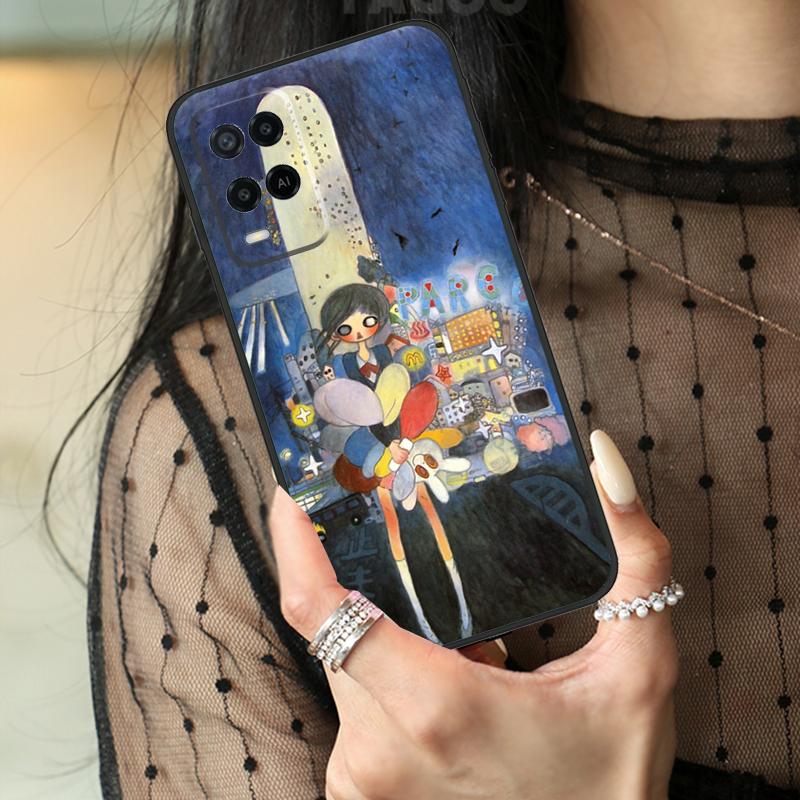 Мультяшный Эстетичный Чехол Aya Takano Для Oppo A80 A60 A40 A17 A57 A77 A74 A54 A94 A78 A98 A18 A38 A58 A96 A76 A16 A15 A5 Pro