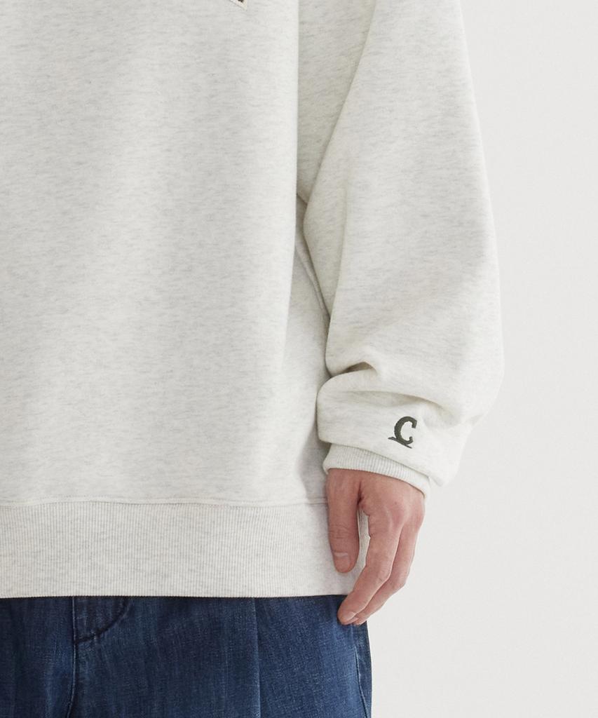 COVERNAT Arch Logo Sweatshirt Oatmeal