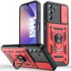 Protective Case - BOOLING - for Samsung Galaxy A54 5G - Shockproof Red Bumper - 360° Rotating Stand