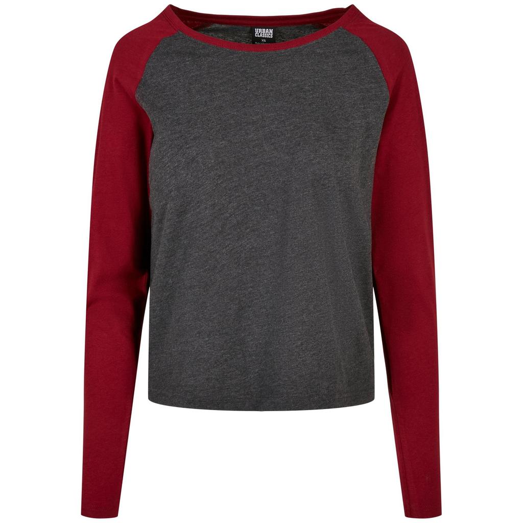 Urban Classics Womens/Ladies Contrast Raglan Long-Sleeved T-Shirt