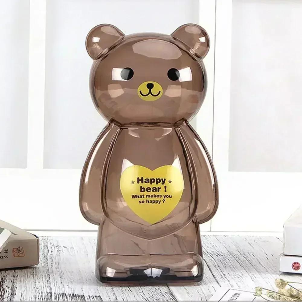 Креативный маленький медведь Копилка Прозрачная монета Бумага Деньги Сберегательная коробка Милый сейф Детский праздничный подарок Декор рабочего стола
