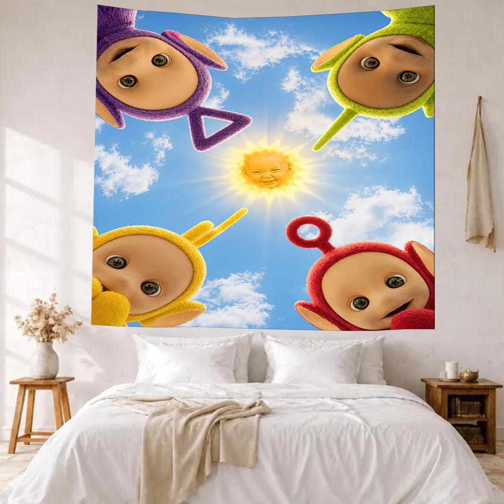 Teletubbies3 Wall Decor Tapestry Art For Pet Memorial Birthdaywedding Party Backdrop Family Gift