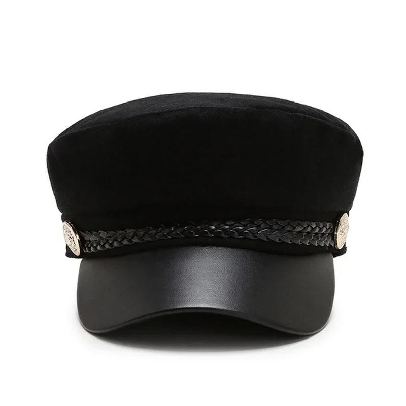 Модные зимние осенние береты, кепки, свободные береты с облачным верхом, восьмиугольные береты, шерстяная кепка-газетчик, женская кепка с полями, декор для улицы