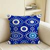 L-Lucky Evil Eye Cushion Cover Natural Linen Pillowcase Set, All-In-One Decor For Sofa, Bedroom & Chair