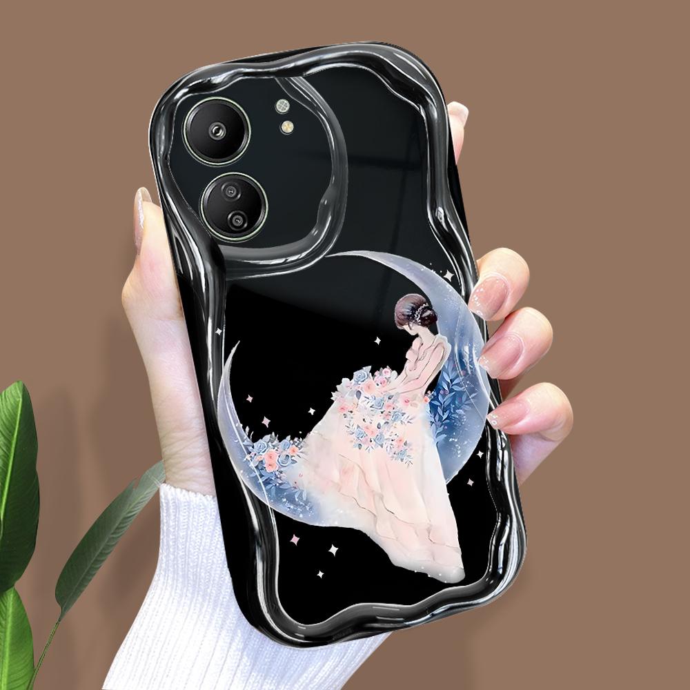 Милый мультяшный узор, кремовая текстура, мягкий силиконовый чехол с волнистыми краями, чехол для телефона Xiaomi Redmi