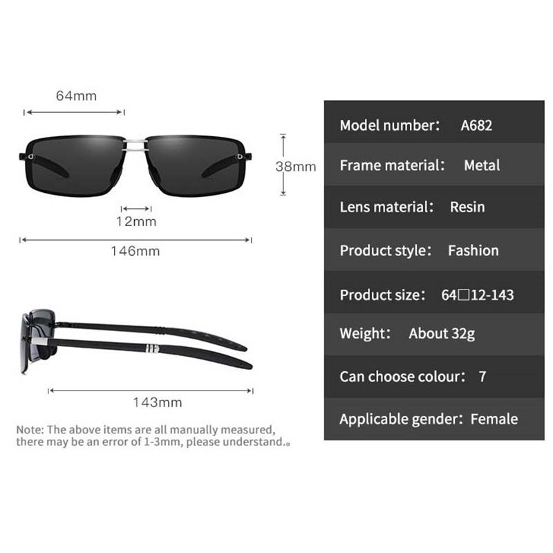 Мужские фотохромные поляризационные солнцезащитные очки классического дизайна с металлической оправой, спортивные очки на открытом воздухе, антибликовые очки UV400, очки ночного видения для вождения