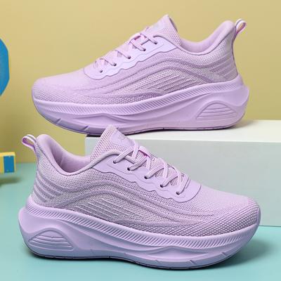 Весенне-осенние новые спортивные туфли женские нескользящая мягкая подошва износостойкая сетчатая дышащая повседневная обувь универсальная с круглым мыском