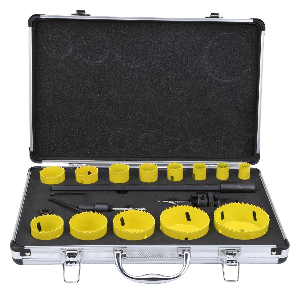 Комплект режущих лезвий для кольцевой пилы, открывалка для металла, деревообрабатывающий инструмент HSS с гаечным ключом, сверло для винтов