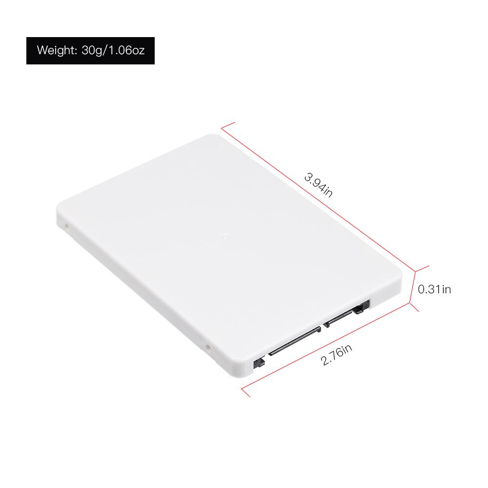mSATA To SATA Enclosure mSATA To 2.5 SATA Adapter SSD Hard Drive Converter To SATA 3.0 Card with Case (Not Inclube Hard