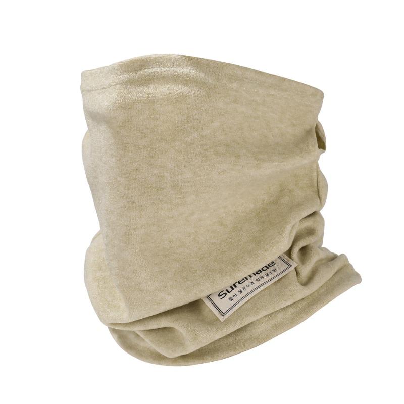 Autumn and Winter Multi-functional Ear Mask Thickened Single-layer Scarf Men's and Women's Solid Color Pullover Loose Neck Cover