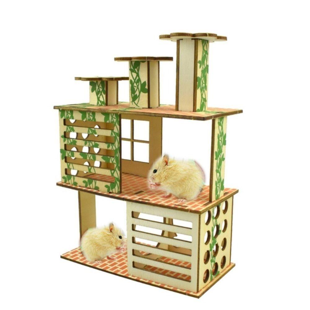 Gerbils Hedgehog Removable Guinea Pigs Hamster House Rat Playground Platform Small Animal Habitat