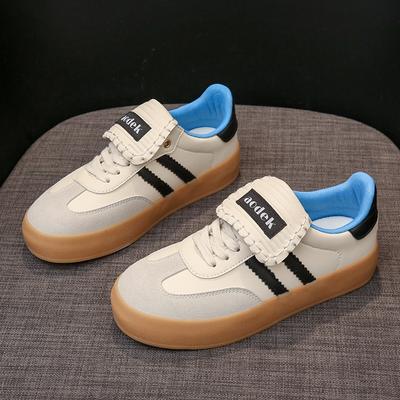 Кожаные ретро немецкие кроссовки женские туфли Forrest Gump Shoes Весенние новые универсальные туфли на толстой подошве повседневная спортивная обувь