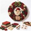 3D Fabric Poke Wreath Diy Christmas Theme Kit 3D Hanging Fabric Poke Art Kit Christmas Wreath 2026 Christmas Atmosphere Decor