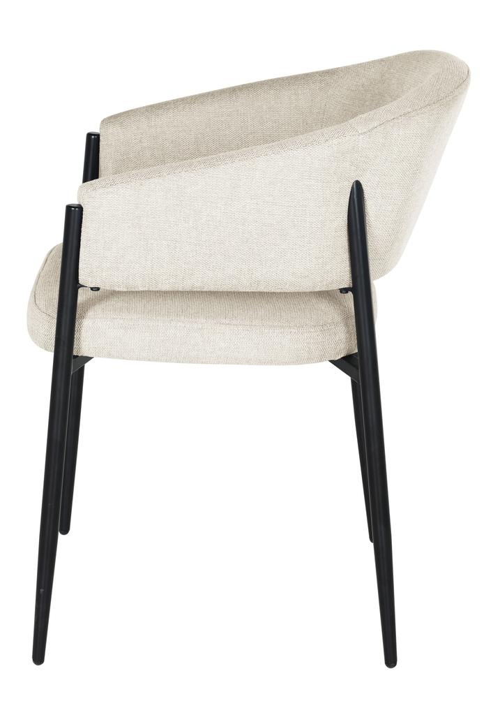 MILOS upholstered chair, light gray fabric