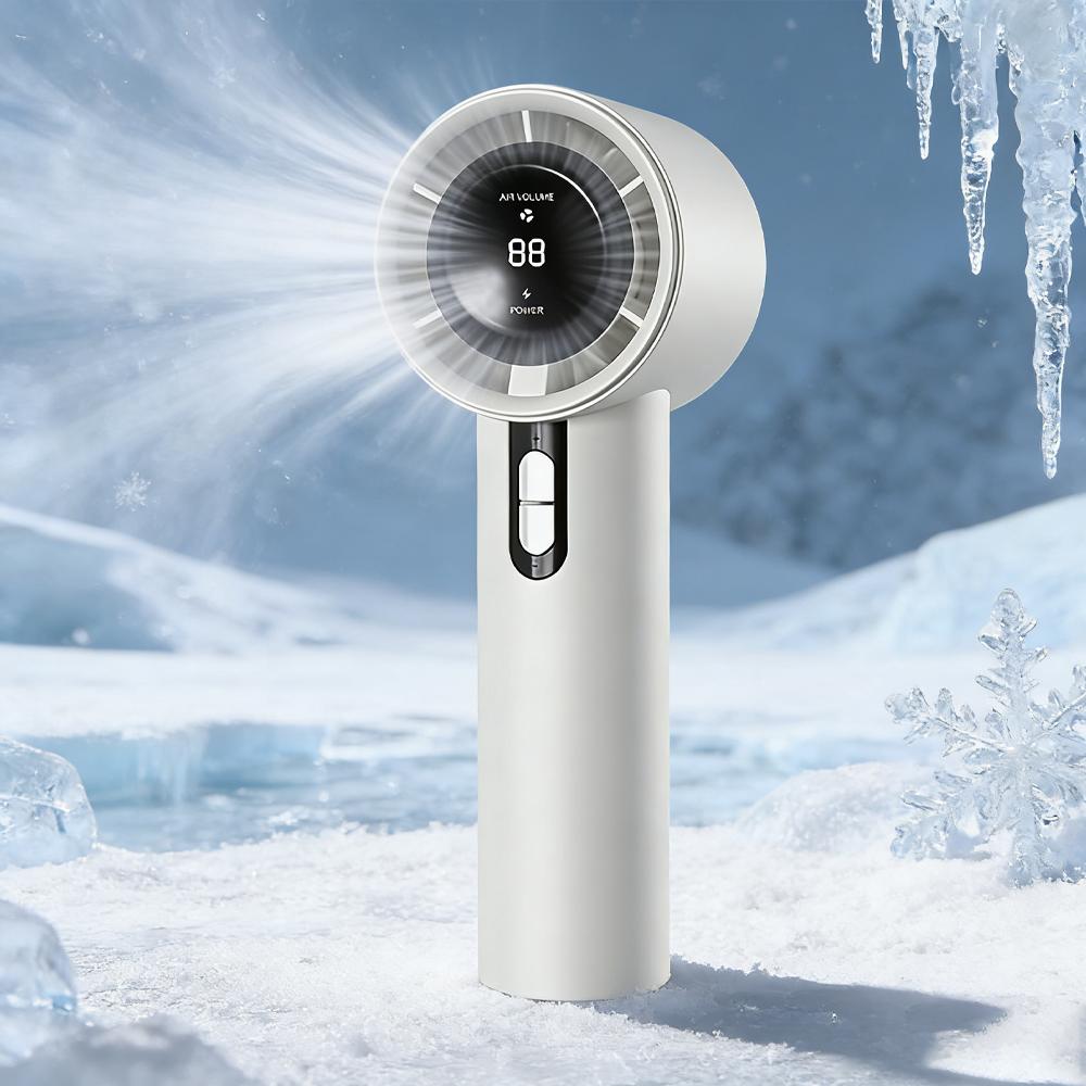 Xiaomi Rechargeable Handheld USB Fan, 100 Adjustable Speeds Digital Screen Mini Personal Fan, Lightweight Portable Cooling Fan for Outd