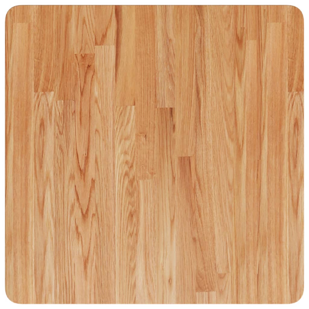 Square Table Top Light Brown 60x60x4 cm Treated Oak
