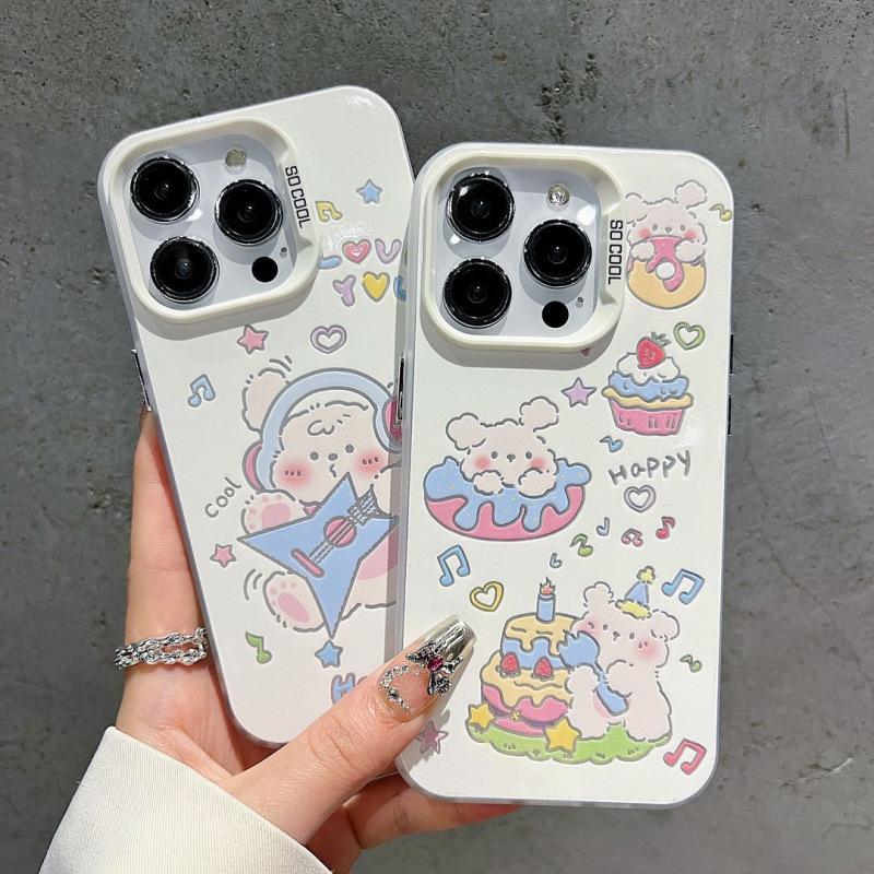 Милый Заяц с гитарой Яблоко 11/11promax Чехол для мобильного телефона iPhone11 Мультяшный 11 Цвет Серебристый 11 Противоударный 11