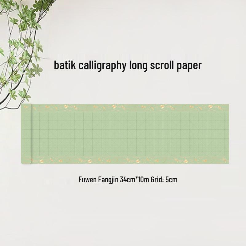 Блинообразная утолщенная длинная прокрутка в стиле дзен, полуразмерная бумага сюань для практики каллиграфии и экзамена