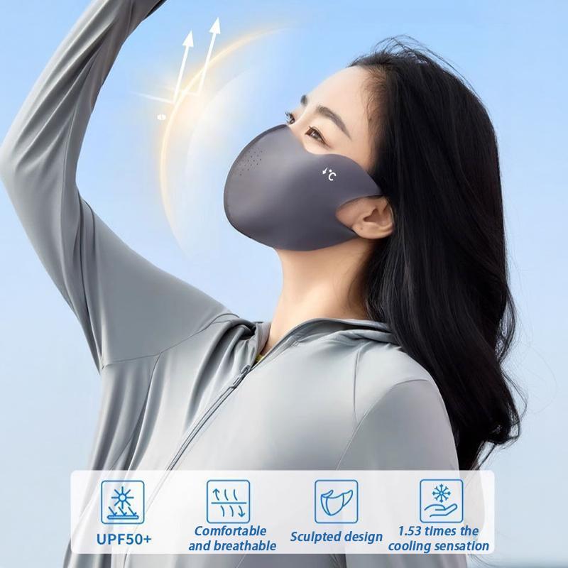 Uv Protection Breathable Face Mask 3D Seamless Full Face Outdoor Lightweight Sun Block Flex Fit