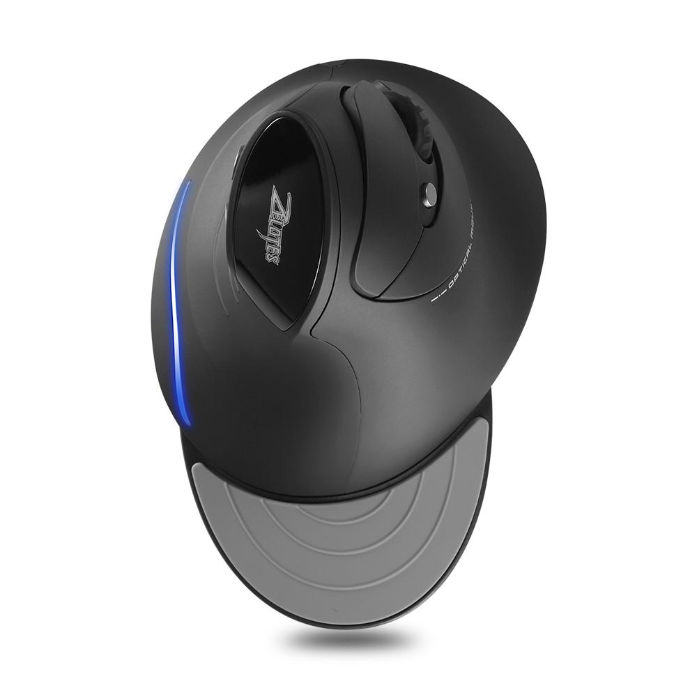ZELOTES F-17 Vertical Mouse 2.4GHz Wireless Gaming Mouse 6 Keys Ergonomic Optical Mice with 3