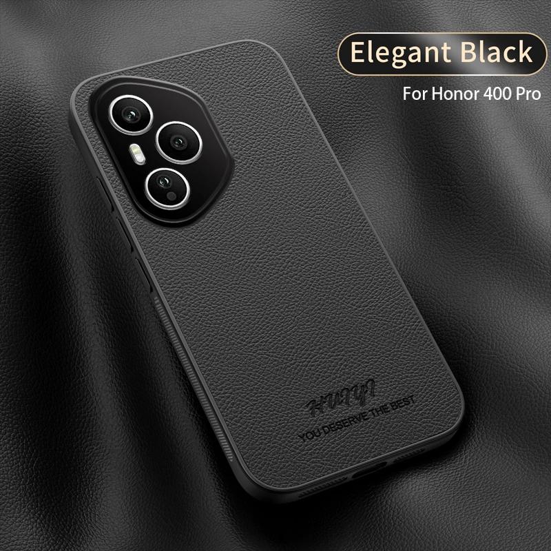 Кожаный чехол для Huawei Honor 400 Pro 5G Global с автомобильным магнитным держателем, беспроводной зарядкой, силиконовый чехол для телефона Honor400Pro DNP-NX9