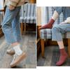 DAMILY and Stylish Cotton Crew Medium Cute Sports Long Indoor Sizes Women's Socks, Spring, Autumn, Winter, 10-Pair Set, Colorful, Socks, Thickness,