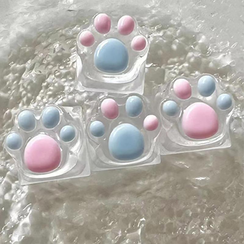 Механическая клавиатура Смола Keycap кошачьи лапки Pad Прозрачная подсветка RGB Wasd Стрелка Esc Клавиша мультяшный милый Oem Xda Cherry Profile Mx Switch