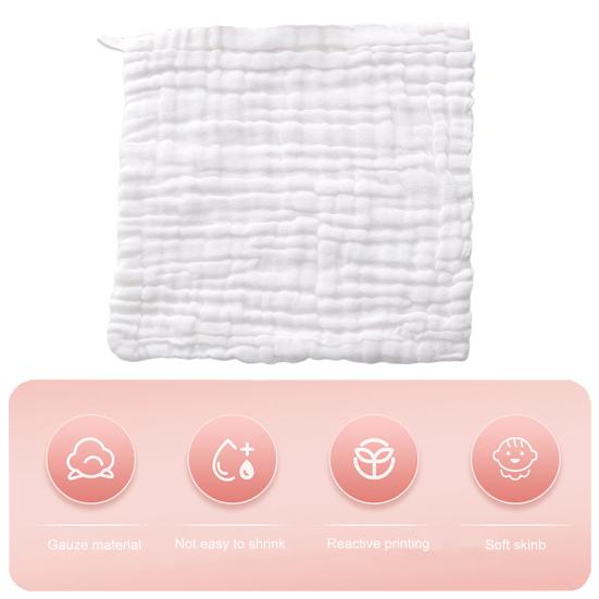 Baby Washcloth Soft Absorbent Baby Bath Towel Square Gauze Facecloth Face Wash Wipe Hand Newborn Infants Kids Girls and Boys Handkerchief