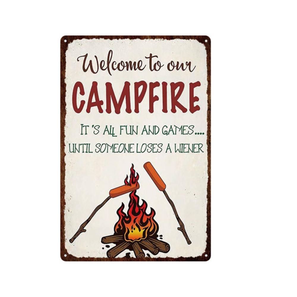 Добро пожаловать на ферму у костра, берегитесь собак, предупреждение о ферме, ретро жестяные знаки, металлическая жестяная пластина, знак, художественный плакат, настенный декор для бара, дома