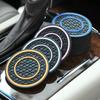 Car Cup Coaster Mug Pad High Temperature Resistant Non-Slip Design Waterproof PVC Coaster Automotive Cup Mat Car Interior Accessories