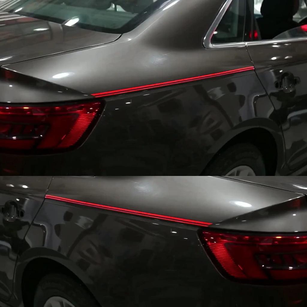 KEQKEV Red Pinstripe Tape Car Body Side Stripe Decal Waistline Sticker Automotive Pinstripe Tape