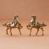 Латунная Лошадь с Юаньбао Фигурка Миниатюры Цельная Латунь Поделки Офисный Декор Аксессуары Статуэтка Орнамент Подарки Год Лошади