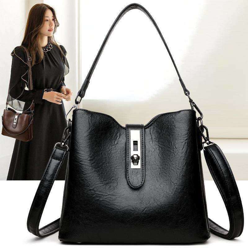 2025 новая универсальная наплечная сумка-мессенджер большой вместимости, модная сумка-ведро