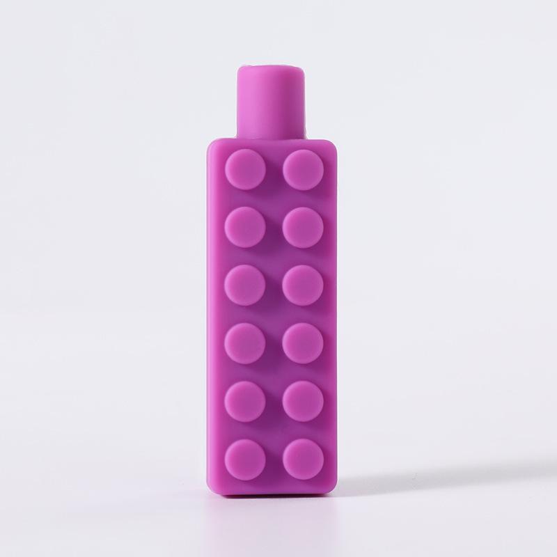 Детский силиконовый чай: Радужные строительные блоки и жевательный кулон