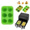 Yousheng Силиконовая форма для маффинов на 6 чашек Форма для маффинов Форма для торта для выпечки Пищевые формы для кексов Высокотемпературная форма для желе и пудинга Семейный праздник