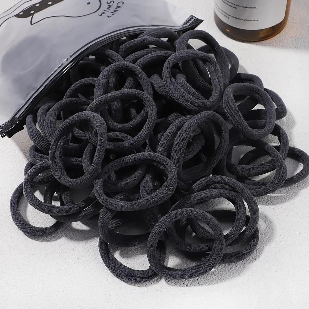 30/50/100PCS/Lot Girl Mix Colors Hair Bands Basic Hair Ties Elastic Headband Hair Scrunchies Women Accessories Ponytail Holder